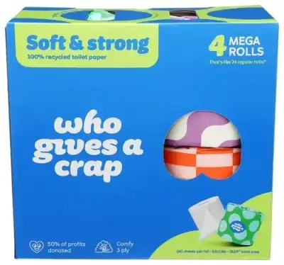Who Gives A Crap Toilet Paper Recycl 4Ct