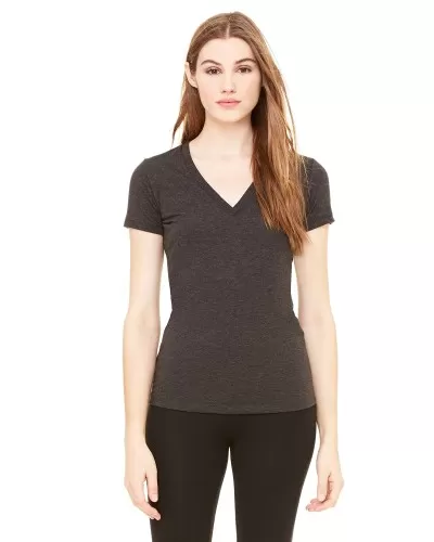 Bella + Canvas 8435 Ladies' Triblend Short-Sleeve Deep V-Neck T-Shirt