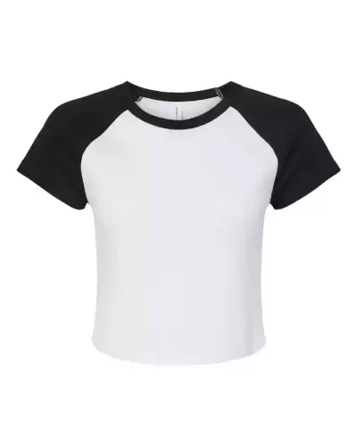 BELLA + CANVAS 1201 Women's Micro Rib Raglan Baby Tee 2 Pack