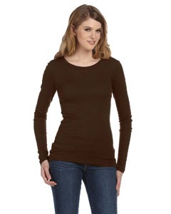 Bella + Canvas 8751 Ladies' Sheer Mini Rib Long-Sleeve T-Shirt