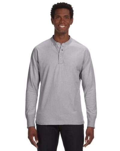 J America JA8244 Men's Vintage Brushed Jersey Henley