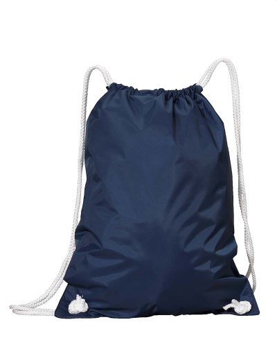 UltraClub 8887 White Drawstring Backpack