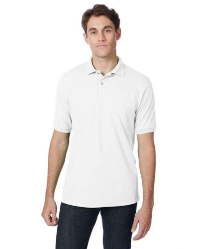 Hanes 054 Men's 5.2 oz. 50/50 EcoSmart® Jersey Knit Polo