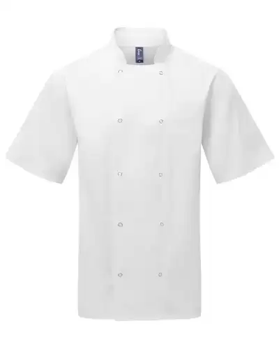 Artisan Collection by Reprime RP664 Unisex Ten Studded Front Short Sleeve Chef Coat 2 Pack