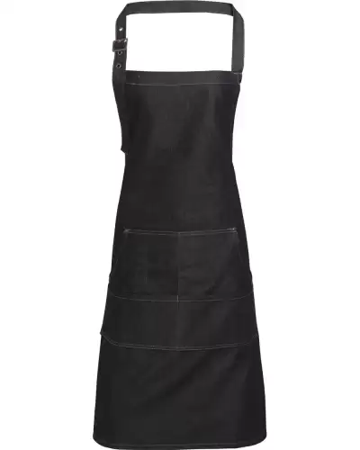 Artisan Collection by Reprime RP126 Jeans Stitch Denim Bib Apron 2 Pack