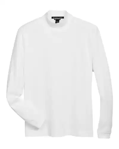 Devon & Jones D420 Unisex Sueded Jersey Mock Neck T-Shirt 2 Pack