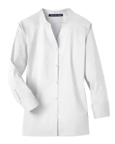 Devon & Jones DG560W Women's Crown Collection? Stretch Broadcloth Three-Quarter Sleeve Blouse 2 Pack