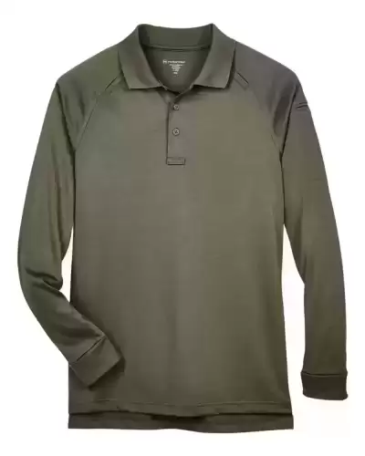Harriton M211L Men's Advantage Long Sleeve Tactical Polo 2 Pack