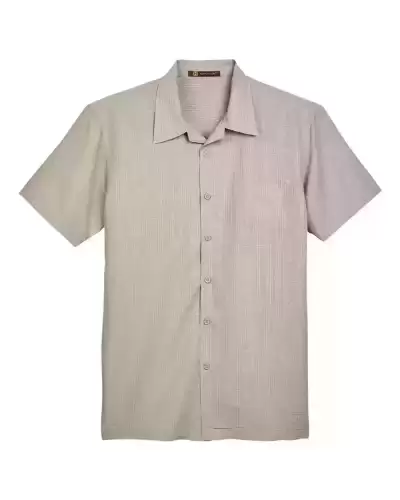 Harriton M560 Men's Barbados Textured Camp?Shirt 2 Pack