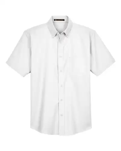 Harriton M600S Men's Oxford Short Sleeve with Stain-Release 2 Pack
