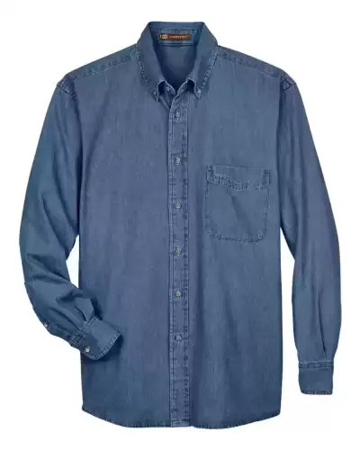 Harriton M550 Men's Denim Shirt 2 Pack