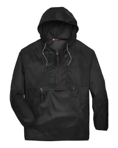 Harriton M750 Unisex Packable Hooded Nylon Jacket 2 Pack