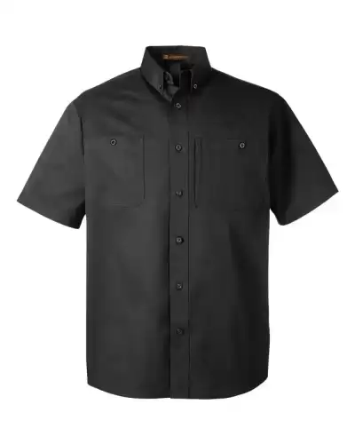 Harriton M585 Men's Advantage IL Short Sleeve Work Shirt 2 Pack