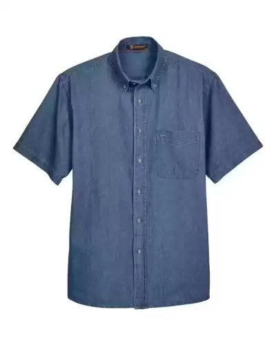 Harriton M550S Men's Denim Shirt 2 Pack