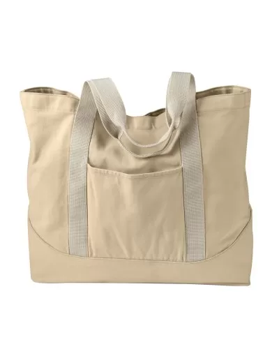 Authentic Pigment 1904 14 oz. Pigment-Dyed Large Canvas Tote