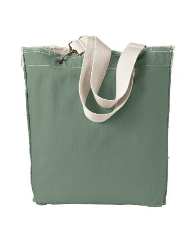 Authentic Pigment 1906 14 oz. Direct-Dyed Raw-Edge Tote