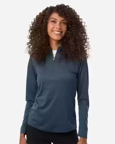 AllPro 4HM70L Women Pro-Lock Performance M?lange Quarter-Zip Pullover