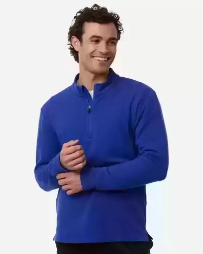 AllPro STF870 Men Stretch Quarter-Zip Fleece Pullover