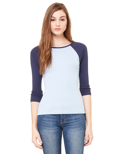 Bella + Canvas B2000 Ladies 3/4-Sleeve Raglan T-Shirt