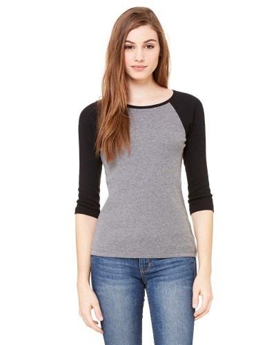 Bella + Canvas B2000 Ladies 3/4-Sleeve Raglan T-Shirt