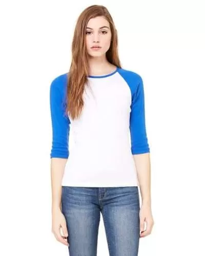 Bella + Canvas B2000 Ladies 3/4-Sleeve Raglan T-Shirt