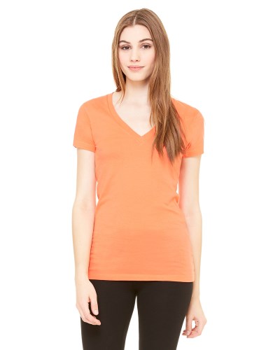 Bella + Canvas B6035 Ladies' Jersey Short-Sleeve Deep V-Neck T-Shirt