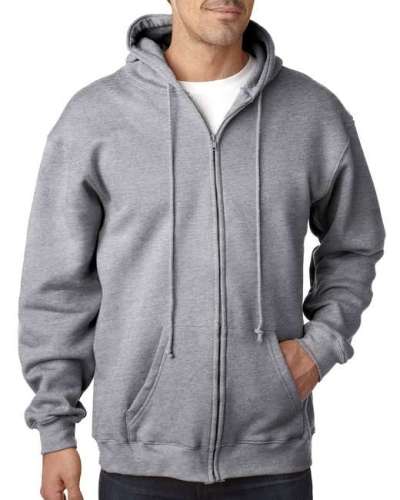 Bayside BA900 Adult 9.5 oz. Full-Zip Hooded Sweatshirt
