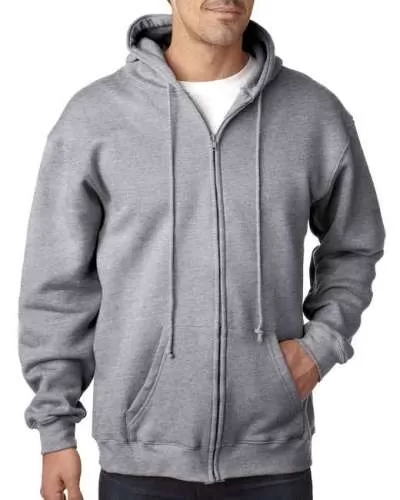 Bayside BA900 Adult 9.5 oz. Full-Zip Hooded Sweatshirt