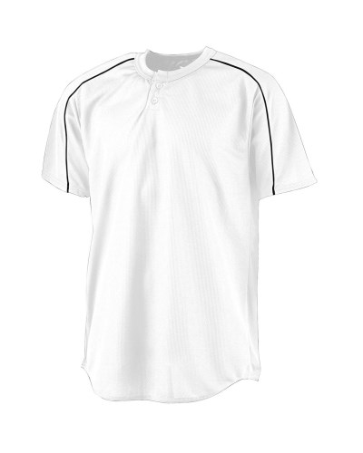 Augusta Sportswear 585 Adult Wicking Two-Button Baseball Jersey