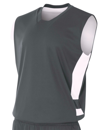 A4 N2349 Adult Reversible Speedway Muscle Shirt
