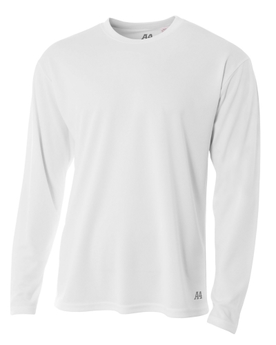 A4 N3253 Men's Birds-Eye Mesh Long Sleeve T-Shirt