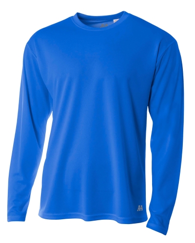 A4 N3253 Men's Birds-Eye Mesh Long Sleeve T-Shirt