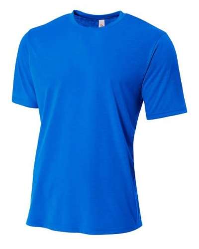 A4 N3264 Men's Shorts Sleeve Spun Poly T-Shirt