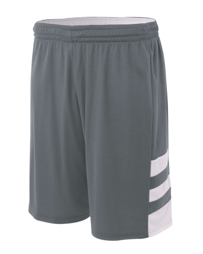 A4 N5334 Adult 10" Inseam Reversible Speedway Shorts