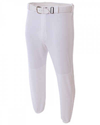 A4 N6195 Adult Double Play Polyester Baseball Pant with Elastic Waist and Belt Loops