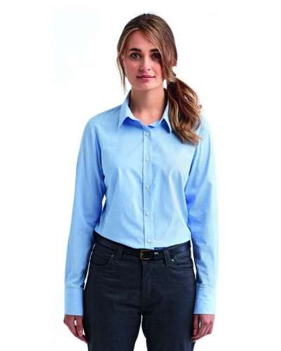 Artisan Collection by Reprime RP320 Ladies' Microcheck Gingham Long-Sleeve Cotton Shirt