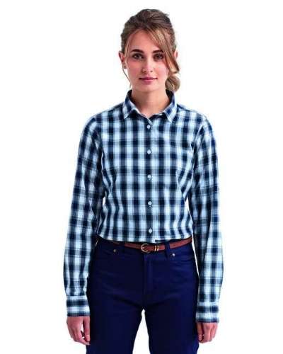 Artisan Collection by Reprime RP350 Ladies' Mulligan Check Long-Sleeve Cotton Shirt