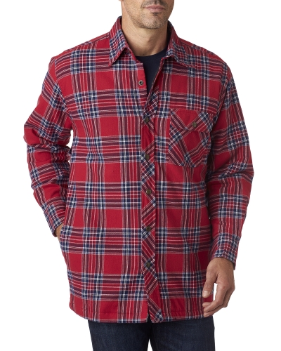 Backpacker BP7002 Men's Flannel Shirt Jacket with Quilt Lining