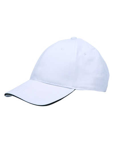 Bayside BA3621 100% Brushed Cotton Twill Structured Sandwich Cap