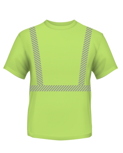 Bayside BA3730 4.5 oz., Polyester Performance Hi-Visibility Segmented Striping T-Shirt