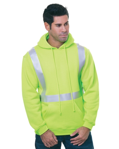 high visibility hooded pullover sweatshirt
