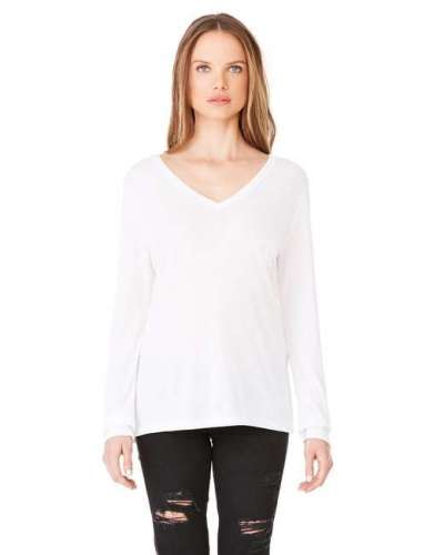 Bella + Canvas 8855 Ladies' Flowy Long-Sleeve V-Neck