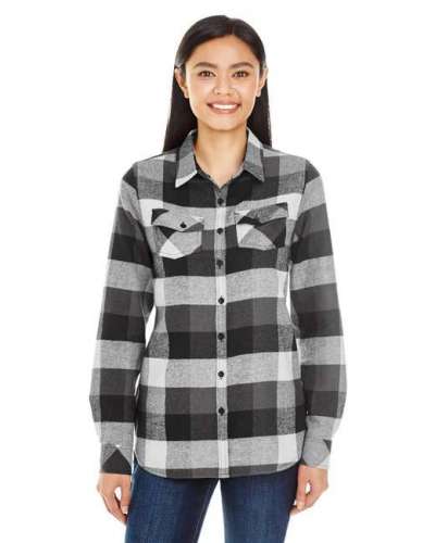 Burnside B5210 Ladies' Plaid Boyfriend Flannel Shirt