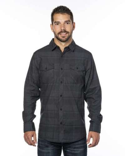 Burnside B8202 Men's Long-Sleeve Plaid Pattern Woven Shirt