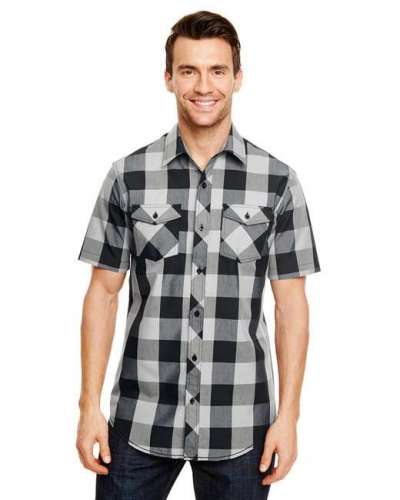 Burnside B9203 Mens Buffalo Plaid Woven Shirt