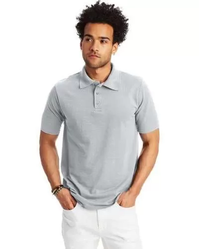 Hanes 055P Men's 6.5 oz. X-Temp® Piqué Short-Sleeve Polo with Fresh IQ