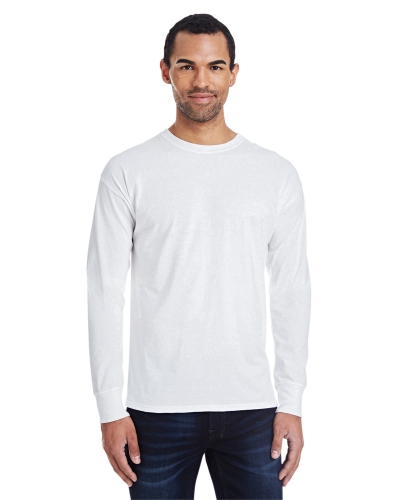 Hanes 42L0 Men's 4.5 oz., 60/40 Ringspun Cotton/Polyester X-Temp® Long-Sleeve T-Shirt