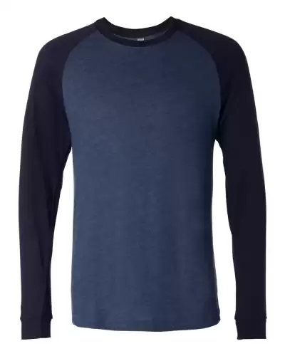 BELLA + CANVAS 3000 Men's Long Sleeve Jersey Baseball Tee 2 Pack