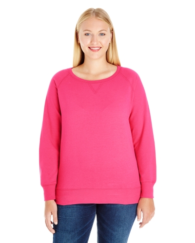 LAT 3862 Ladies' Curvy Slouchy French Terry Pullover