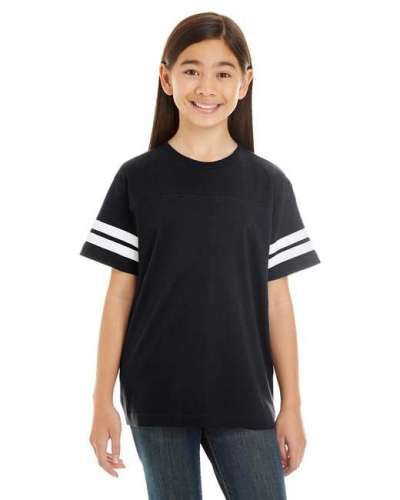 LAT 6137 Youth Football Fine Jersey Tee